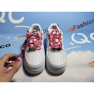 BMLin A Bathing Ape Bape Sta Low White Red Camouflage 1H20-191-045 02