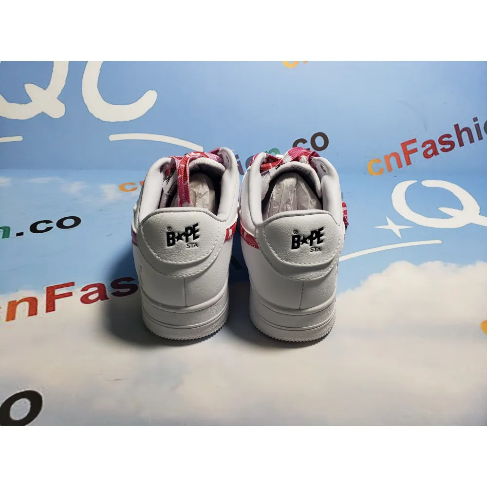 BMLin A Bathing Ape Bape Sta Low White Red Camouflage 1H20-191-045