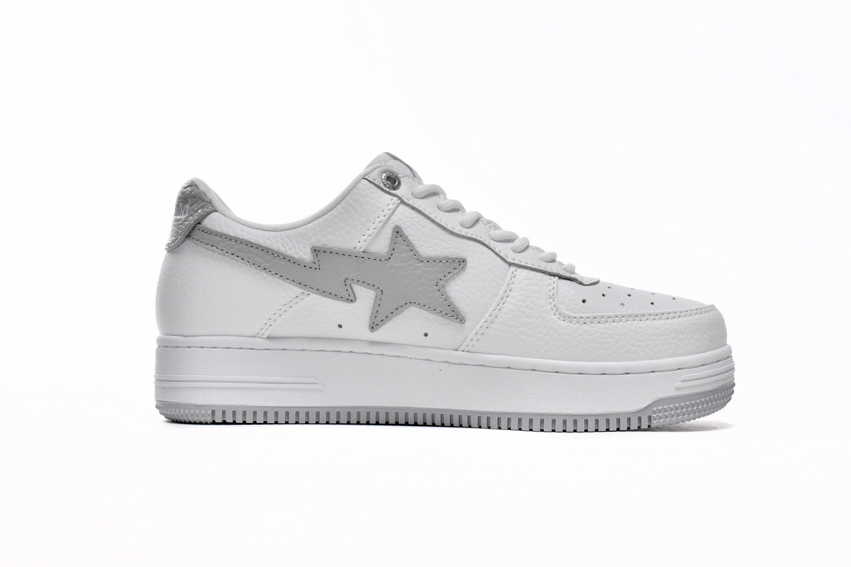 BMLin A Bathing Ape Bape Sta Low White Grey,1H73-191-921
