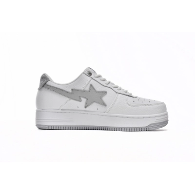 BMLin A Bathing Ape Bape Sta Low White Grey,1H73-191-921 01