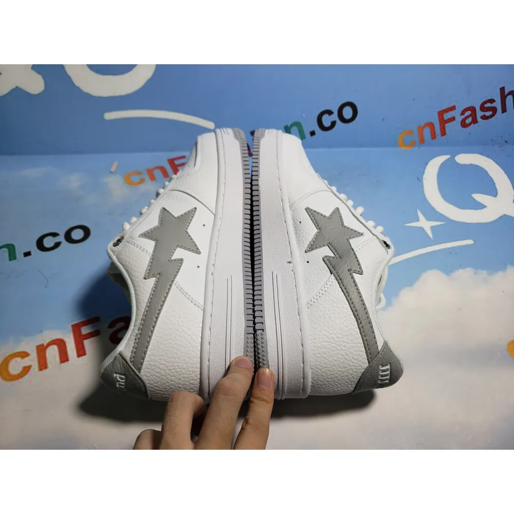 BMLin A Bathing Ape Bape Sta Low White Grey,1H73-191-921