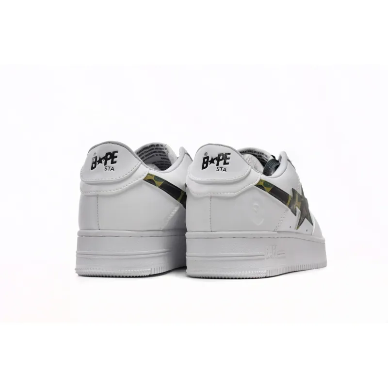 BMLin A Bathing Ape Bape Sta Low White Green Camouflage 1H20-191-045