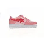 BMLin A Bathing Ape Bape Sta Low Pink Paint Leather,1H2-019-1046