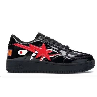 PKGoden A Bathing Ape Bape Sta Low Shark Black,1H30-191-012-BLK 01