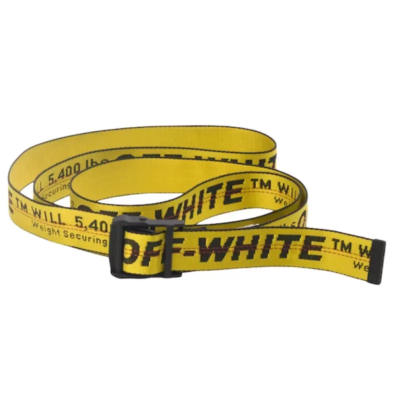 Off-White Industrial Belt Yellow/Black（Free Shipping）