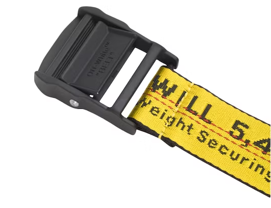 Off-White Industrial Belt Yellow/Black（Free Shipping）