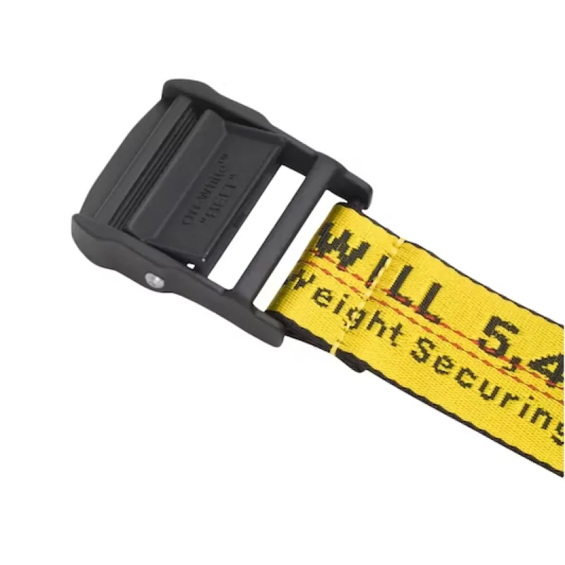 Off-White Industrial Belt Yellow/Black（Free Shipping）