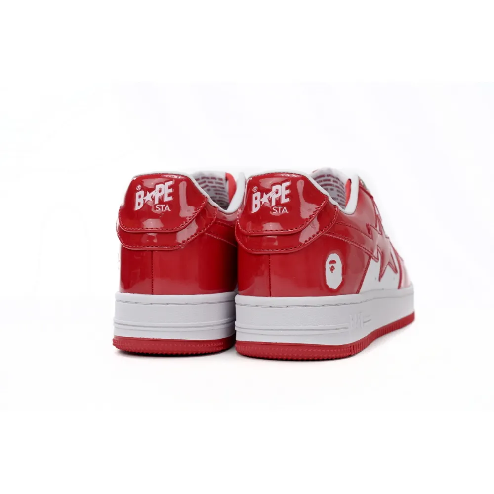 BMLin A Bathing Ape Bape Sta Low Red And White Mirror Surface 1170 191 022