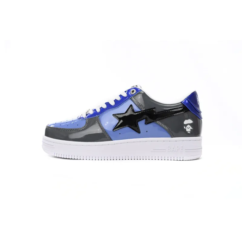 BMLin A Bathing Ape Bape Sta Low Lnk Blue Mirror Surface,1H20 191 046