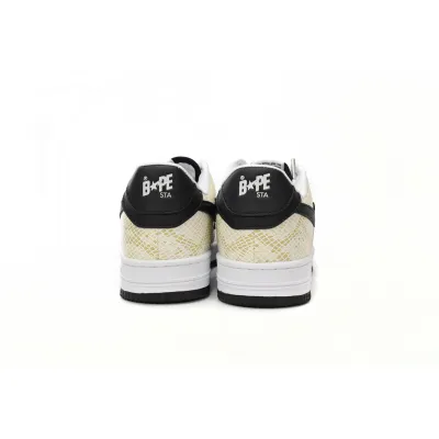 BMLin A Bathing Ape Bape Sta Low White Snake Skin Pattern,1I80 191 009 02