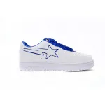 BMLIN A Bathing Ape Bape Sta Low White and Blue Border,1J30-191-017