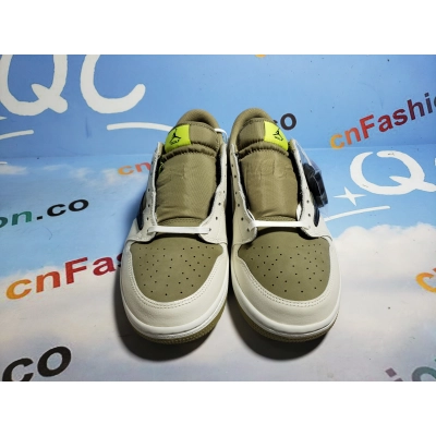 PKGoden Jordan 1 Retro Low Golf Travis Scott Neutral Olive, FZ3124-200 02