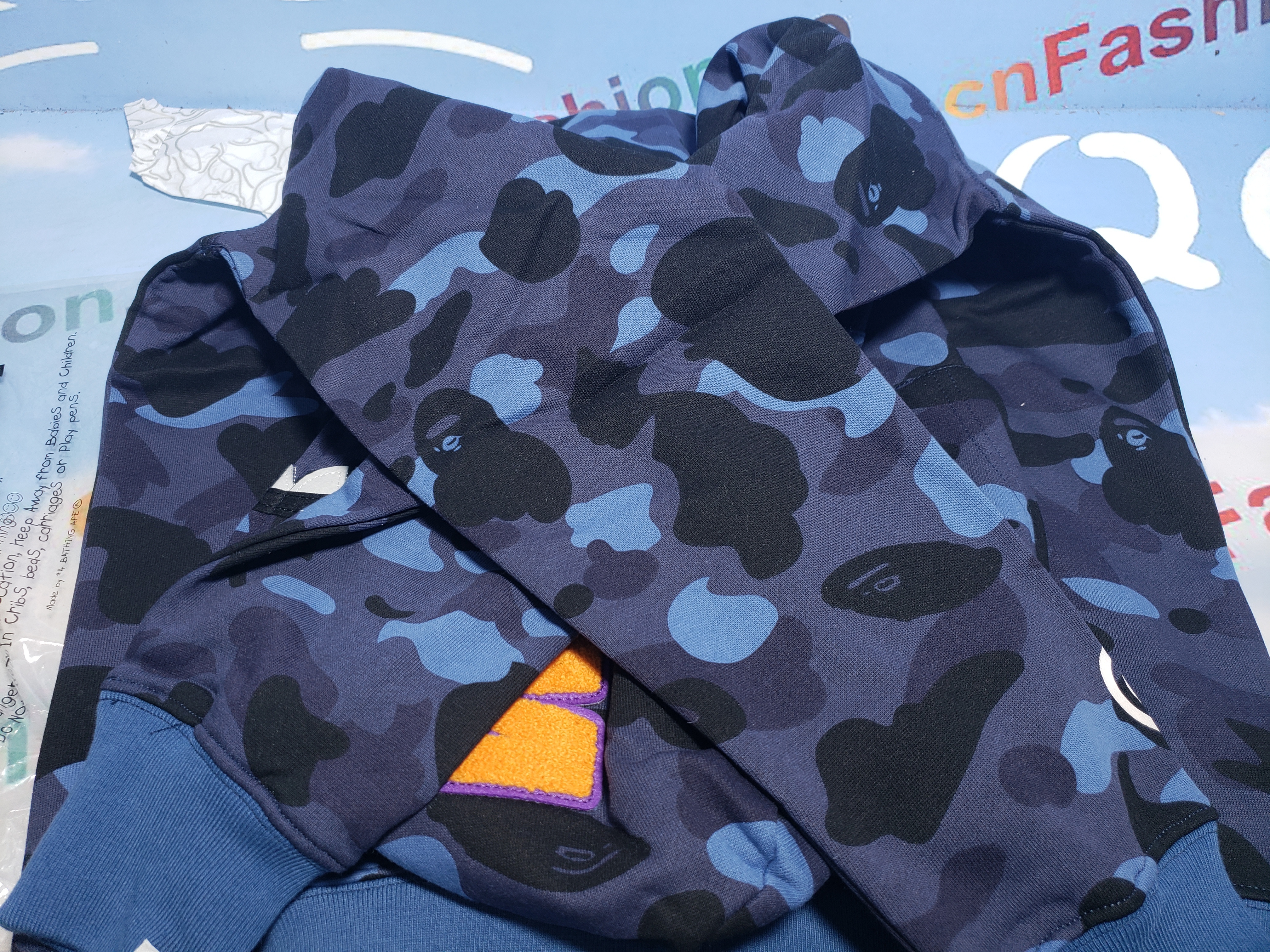 BAPE Color Camo Shark Full Zip Hoodie Navy