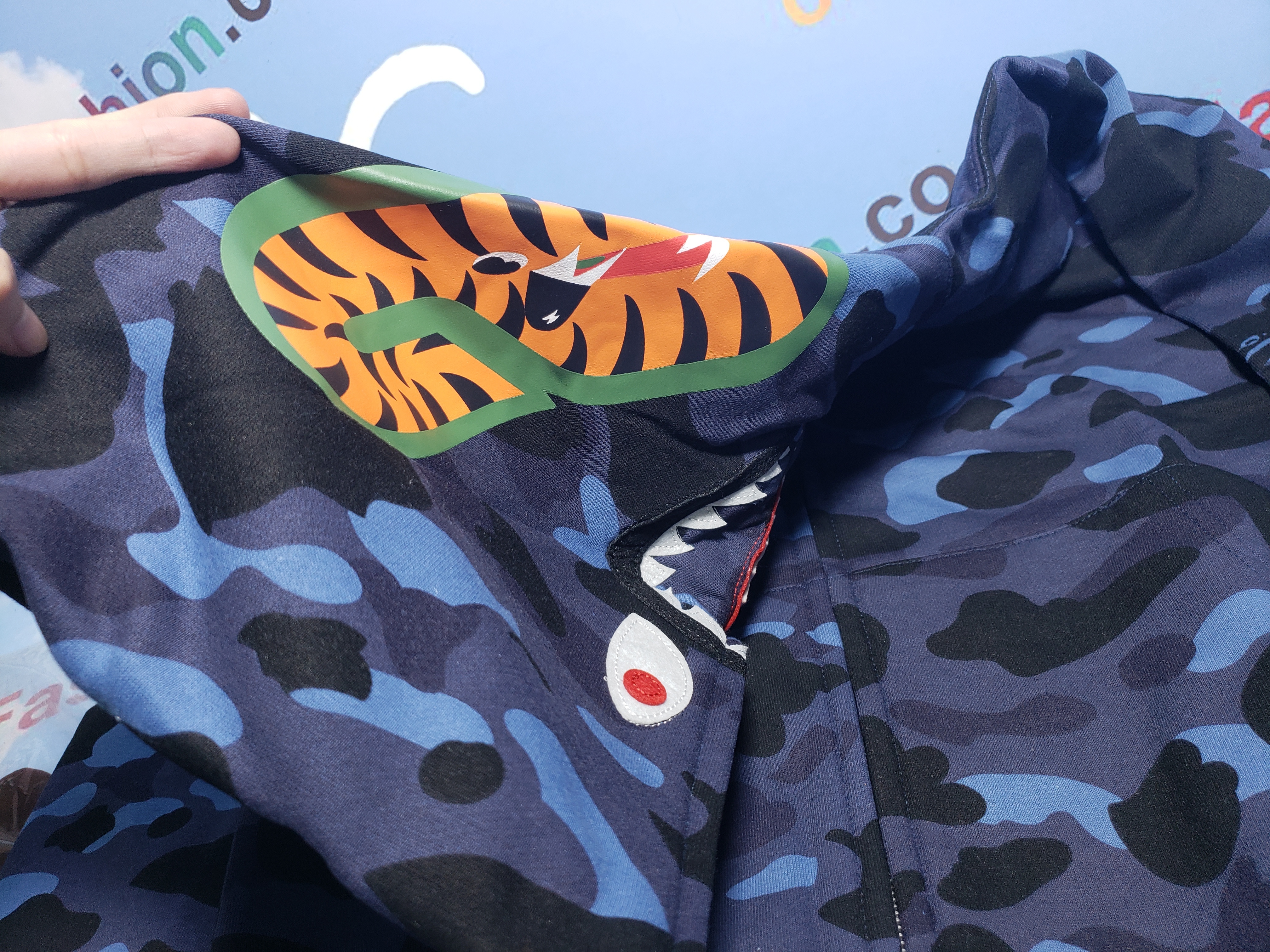 BAPE Color Camo Shark Full Zip Hoodie Navy