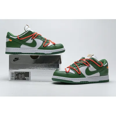 🔥FREE SHIPPING🔥|  Dunk Low Off-White Pine Green,CT0856-100 02