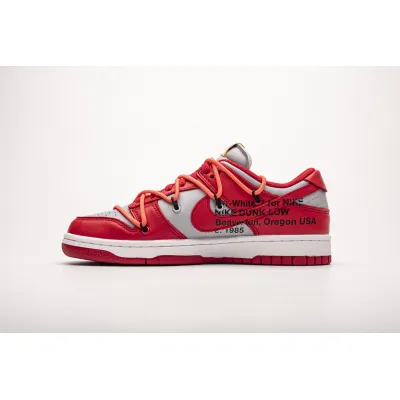 🔥FREE SHIPPING🔥| Dunk Low Off-White University Red,CT0856-600 02