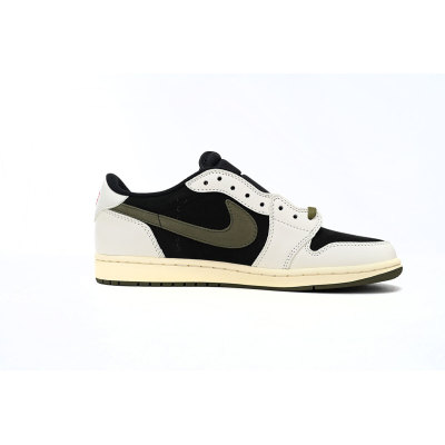 🔥FREE SHIPPING🔥| Jordan 1 Retro Low OG SP Travis Scott women's Olive DZ4137-106 01