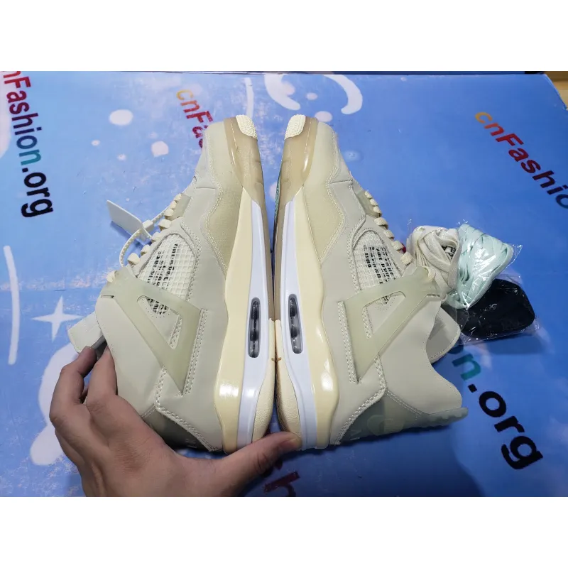 🔥FREE SHIPPING🔥| Jordan 4 Retro Off-White Sail (W)