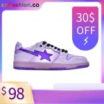 ⭐Discount 30$ Flash Sale⭐ | PKGoden A Bathing Ape Bape Sta Low Gradient Purple,1G70-109-0023