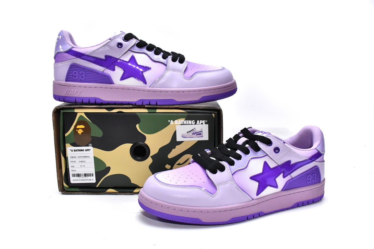 ⭐Discount 30$ Flash Sale⭐ | PKGoden A Bathing Ape Bape Sta Low Gradient Purple,1G70-109-0023