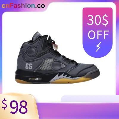 ⭐Discount 30$ Flash Sale⭐| Jordan 5 Retro Off-White Black 01