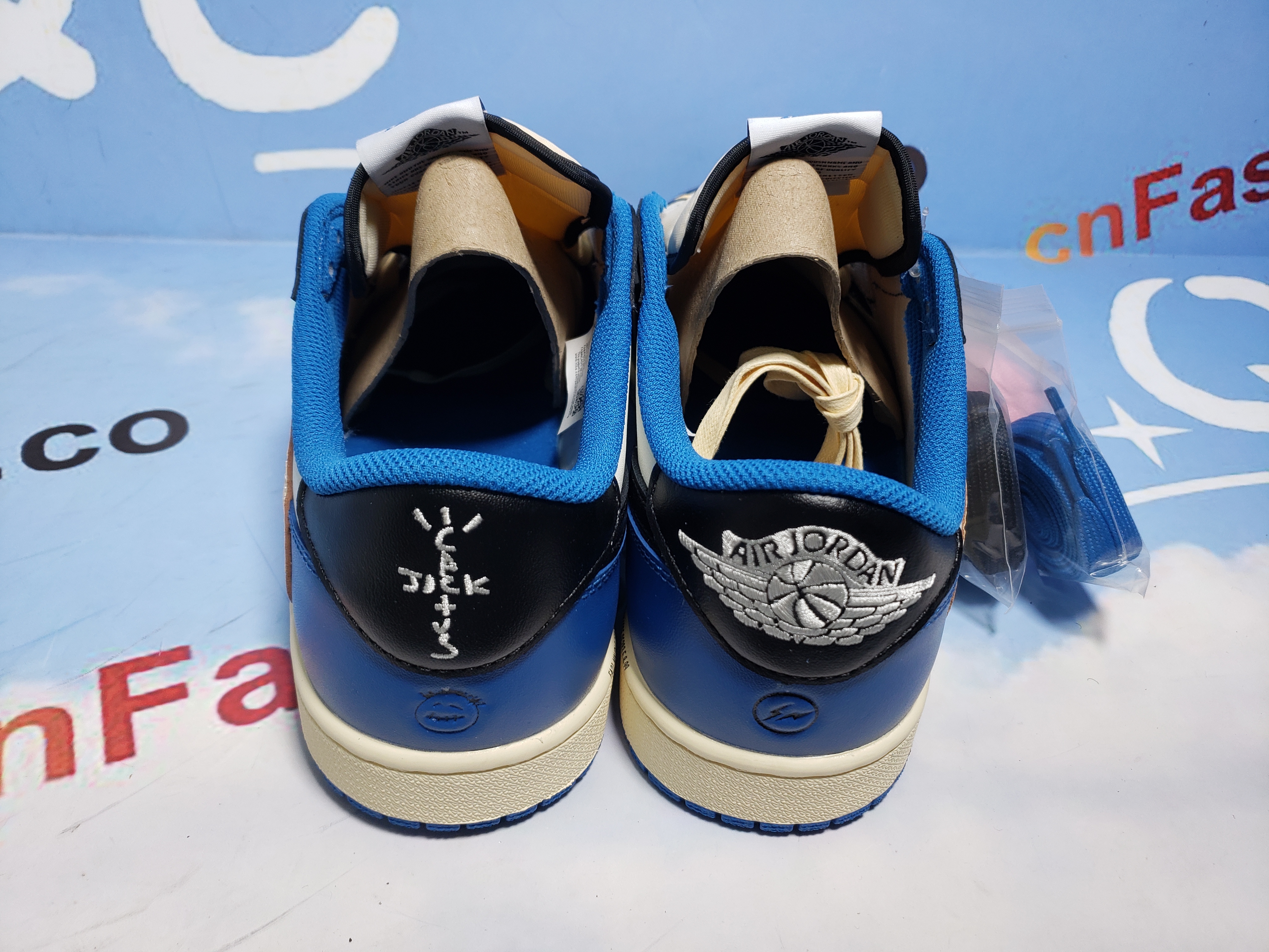💯FREE SHIPPING | Air Jordan 1 Low Travis Scott x Fragment Design,DM7866-140