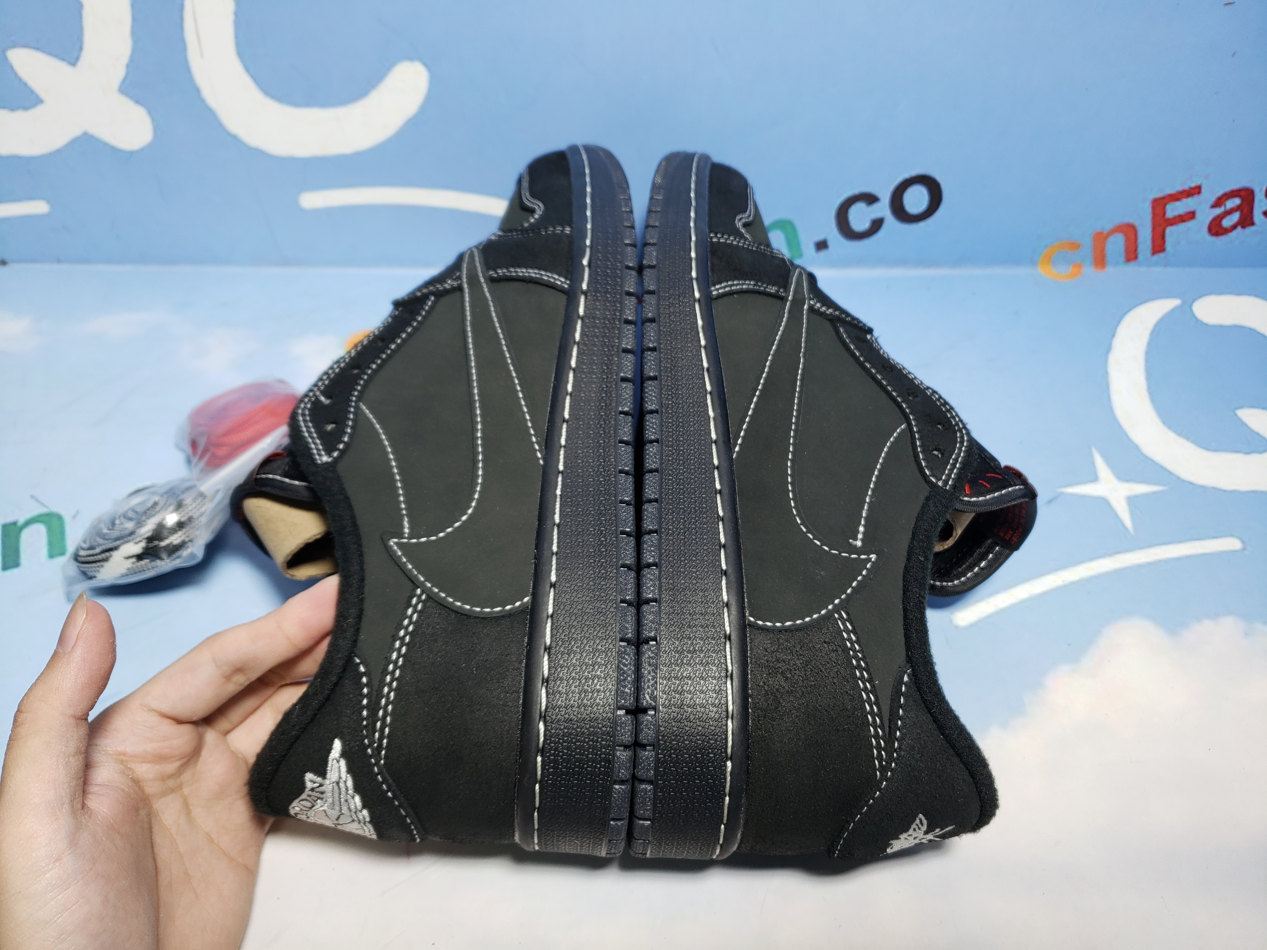 💯FREE SHIPPING | Jordan 1 Low Black Phantom Travis Scott,DM7866-001