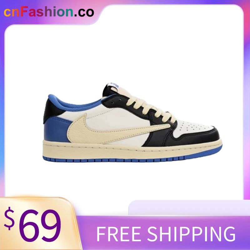 💯FREE SHIPPING | Air Jordan 1 Low Travis Scott x Fragment Design,DM7866-140