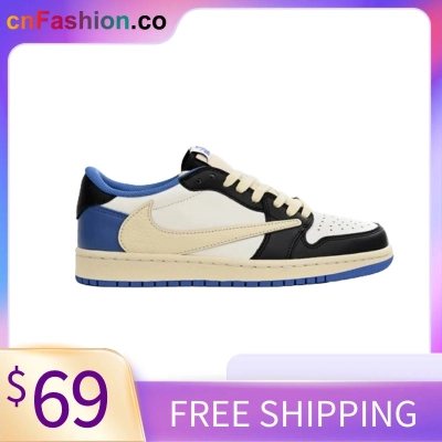 💯FREE SHIPPING | Air Jordan 1 Low Travis Scott x Fragment Design,DM7866-140 01