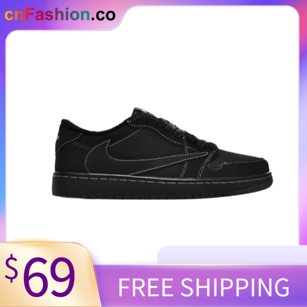 💯FREE SHIPPING | Jordan 1 Low Black Phantom Travis Scott,DM7866-001
