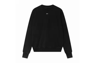  Off White Hoodie Black, A0Tn11 01