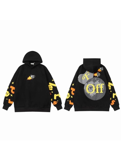  Off White Hoodie Black, hct5216 01