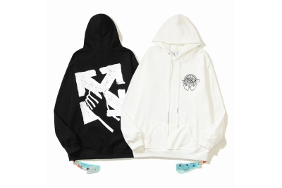  Off White Hoodie Black/White, est5103 01