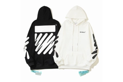  Off White Hoodie Black/White, est5104 01