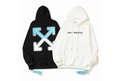  Off White Hoodie Black/White, est5106 01