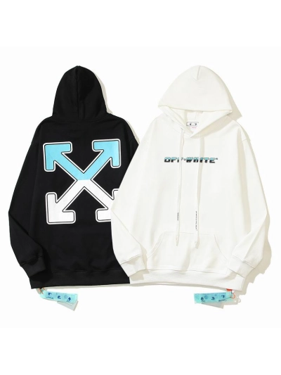  Off White Hoodie Black/White, est5106 01
