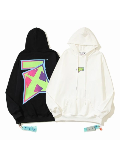  Off White Hoodie Black/White, est5107 01
