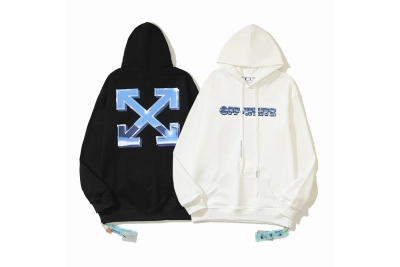  Off White Hoodie Black/White, est5108 01