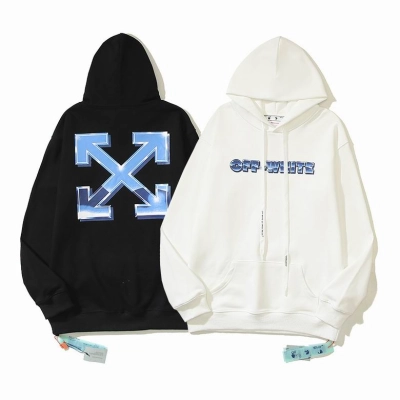 Off White Hoodie Black/White, est5108 01