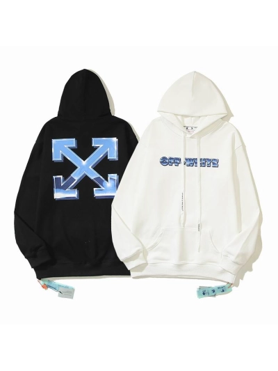  Off White Hoodie Black/White, est5108 01