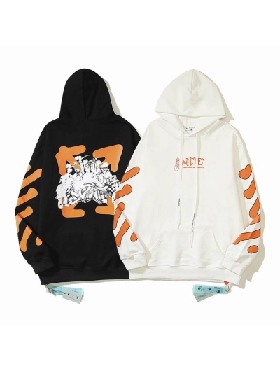  Off White Hoodie Black/White, est5109 01