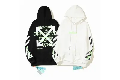  Off White Hoodie Black/White, est5113 01