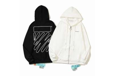  Off White Hoodie Black/White, est6020 01