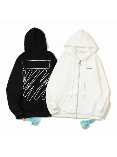  Off White Hoodie Black/White, est6020 01