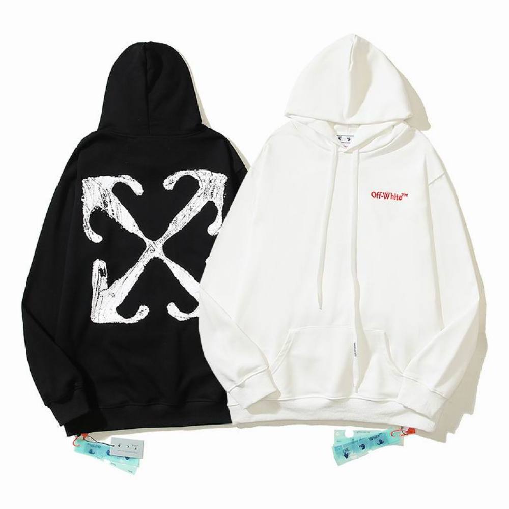  Off White Hoodie Black/White, estn08