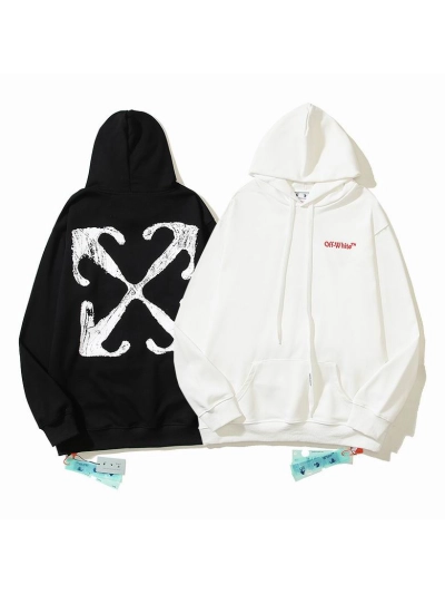  Off White Hoodie Black/White, estn08 01