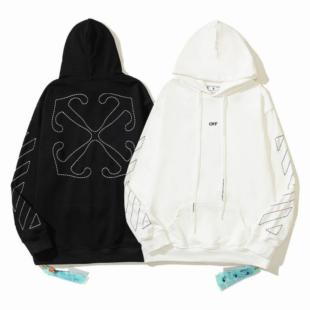Off White Hoodie Black/White, estn09
