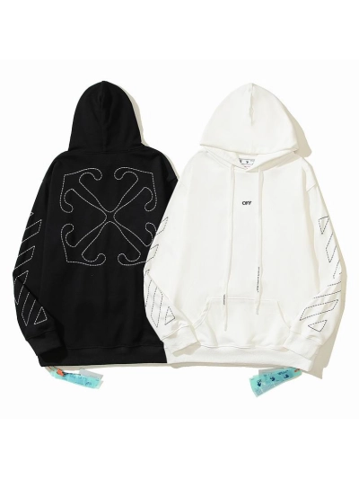  Off White Hoodie Black/White, estn09 01