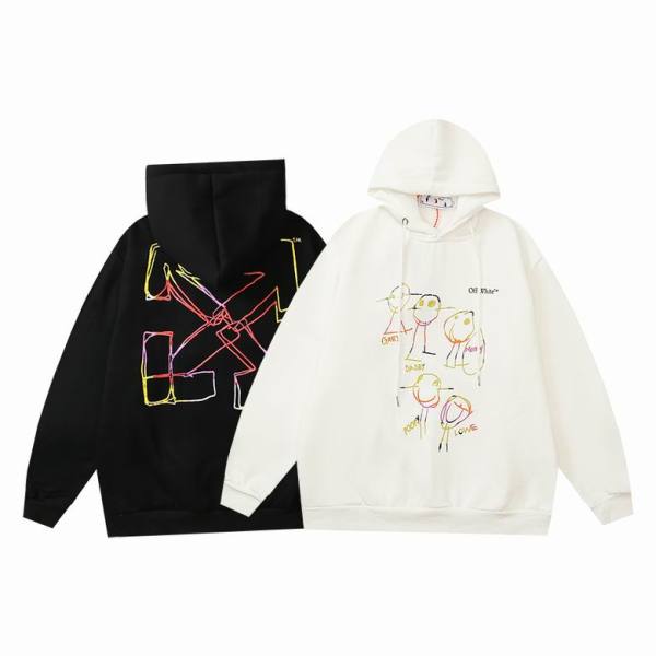 Off White Hoodie Black/White, hct6107