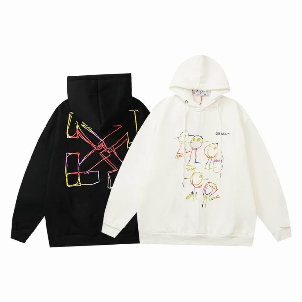  Off White Hoodie Black/White, hct6107